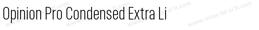 Opinion Pro Condensed Extra Light字体转换